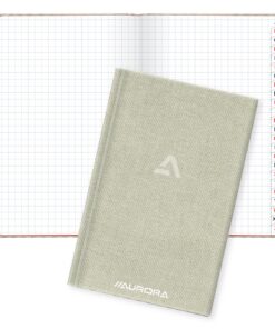 REPER CARNET TOILE GRISE 10X16 Q5 - AURORA