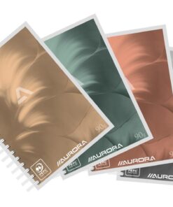 CARNET SPIRALE MANO 10X14CM A6 - Q5 AURORA - 100 PAGES SPIRALE COTE GAUCHE