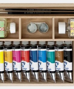SET VANGOGH 10 COULEURS HUILE TALENS 10 TUBES 40ML-2 PINCEAU ESSENCE PETROLE+MEDIUMS+GODETS