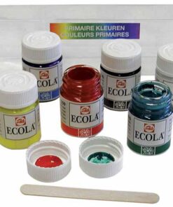 TALENS ECOLA CLUB DE 6X16ML DILUE A EAU - FORT POUVOIR COLORANT - COULEURS PRIMAIRES