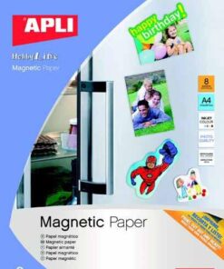 APLI 8X A4 MAGNETIC PAPER FEUILLES MAGNETIQUES PAPIER