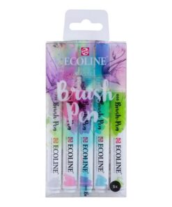ECOLINE BRUSHPEN SET 5 PASTEL TALENS