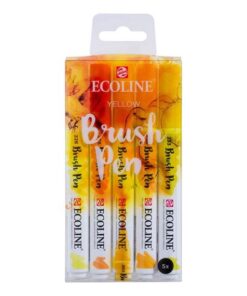 ECOLINE BRUSHPEN SET 5 JAUNE TALENS