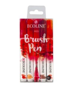 ECOLINE BRUSHPEN SET 5 ROUGE TALENS