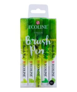 ECOLINE BRUSHPEN SET 5 VERT TALENS