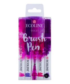 ECOLINE BRUSHPEN SET 5 VIOLET TALENS