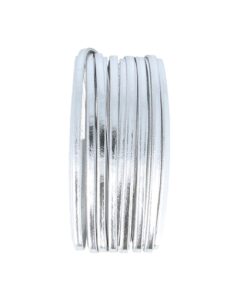 CORDON CUIR 4MM*5M ARGENT