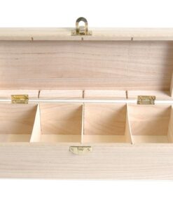 ARTEMIO BOITE A THE EN BOIS 27 X 10 X 8CM