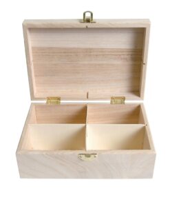 ARTEMIO BOITE A THE EN BOIS 20 X 14 X 8CM