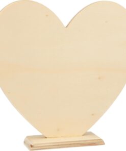 ARTEMIO COEUR SUR SOCLE EN BOIS  HAUTEUR 15CM