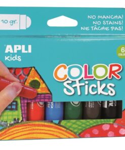 APLI 6 TUBES GOUACHES SOLIDE 10GR COULEURS ASSORTIES