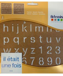 ARTEMIO POCHOIRS ALPHABET 20X20CM