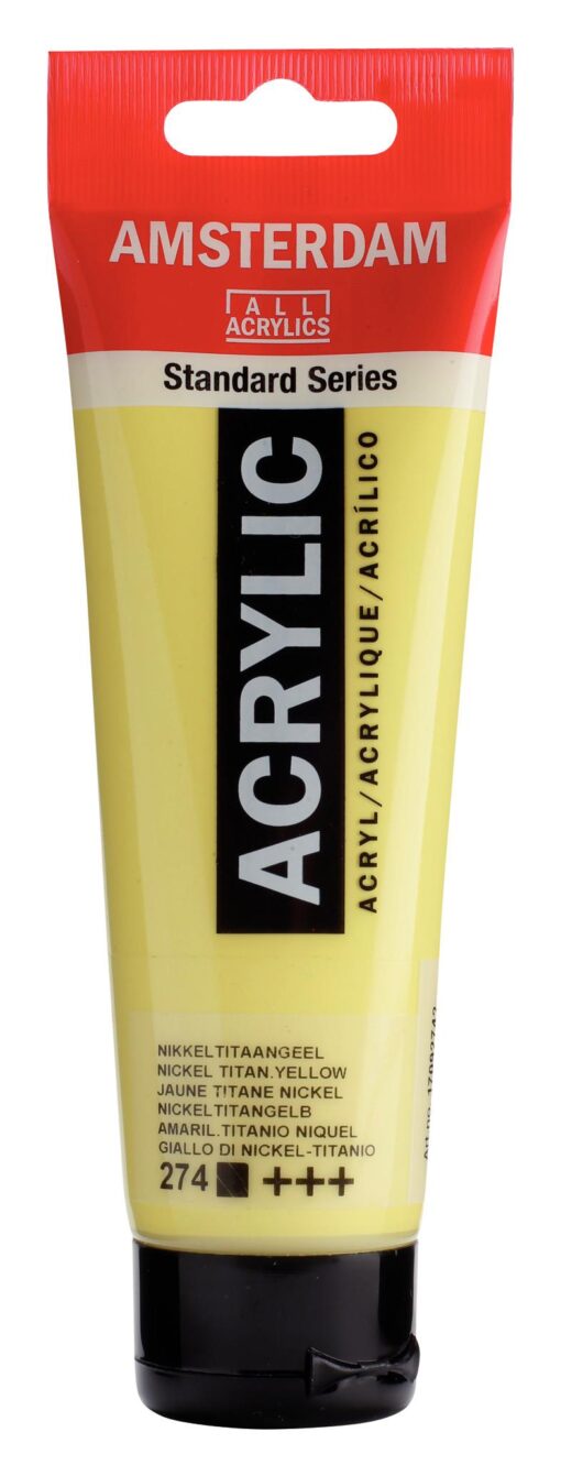 AAC 120ML JAUNE TITIANE NICKEL - ACRYLIQUE AMSTERDAM - GOUACHE