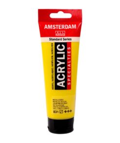 AAC 120ML JAUNE METAL 831 GOUACHE ACRYLIQUE AMSTERDAM TALENS