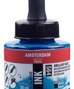 ENCRE ACRYL BLEU BRILLANT 30ML AMSTERDAM ACRYLIQUE