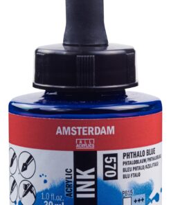 ENCRE ACRYL BLEU PHTALO 30ML AMSTERDAM ACRYLIQUE