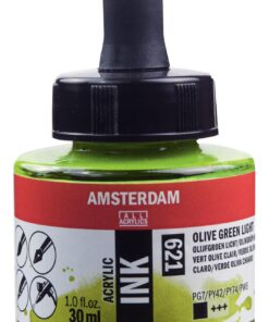 ENCRE ACRYL VERT OLIVE CLAIR 30ML AMSTERDAM ACRYLIQUE