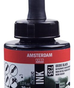 ENCRE ACRYL NOIR OXYDE 30ML AMSTERDAM ACRYLIQUE