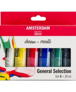 AMSTERDAM ACRYL SET 6 X 20ML GOUACHE ACRYLIQUE TALENS