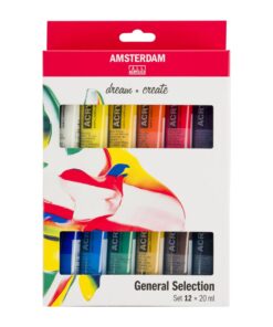 AMSTERDAM ACRYL SET 12 X 20ML GOUACHE ACRYLIQUE TALENS