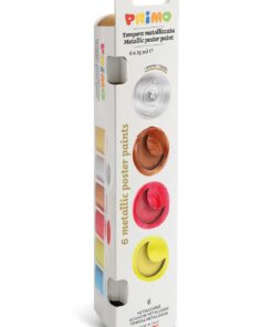 CLUB 6 POTS GOUACHE COULEURS METALLIQUES -25ML -PRIMO
