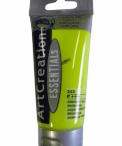 PEINTURE 75ML JAUNE VERDATRE - GOUACHE - ACRYLIQUE ART CREATION