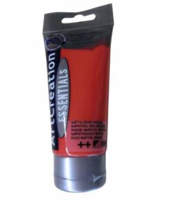 PEINTURE 75ML ROUGE NAPHTOL FONCE - GOUACHE - ACRYLIQUE ART CREATION