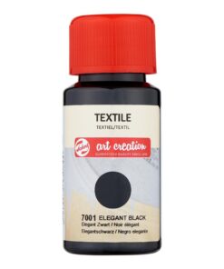 ART CREATION TEXTILE NOIR 7001 FLACON 50ML - PEINTURE POUR TISSUS CLAIRS MIN 50% COTON