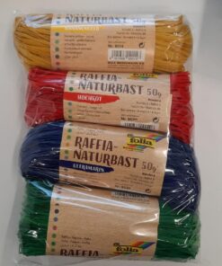 FOLIA RAFFIA NATURE PAR 4 ASS