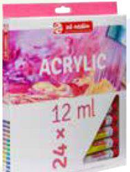 PEINTURE ACRYL 24 TUBES 12ML GOUACHE ACRYLIQUE
