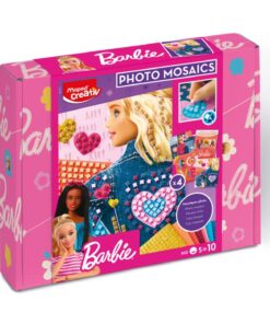 BARBIE PHOTO MOSAICS 4 CARTES A DECORER 8 PLANCHES MOSAIQUES COLOREES