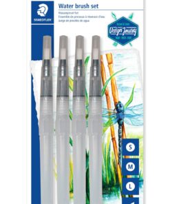 PINCEAUX RESERVOIR 4 DIMENSION STAEDTLER S-M-L-BISEAU BLISTER RESERVOIR POUR AQUARELLE