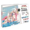 ALPINO PAINT BY NUMBERS GREECE 1 TOILE 40 X 30CM -21 PEINTURE ACRYLIQUES 3ML NUMEROTEES