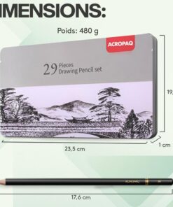 SET 29P CRAYONS GRAPHITE ACROPAQ - SKETCHING PENCILS