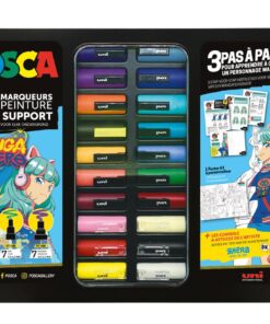 MALETTE POSCA MANGA HERO 20 MARQUEURS PEINTURE