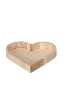 ARTEMIO PLATEAU COEUR EN BOIS 18 X 22CM
