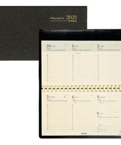 AGENDA OMNIPLAN SPIRALE NOIR 8.9X16CM  GENOVA