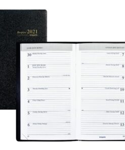 AGENDA BREPLAN NOIR 9X16CM GENOVA