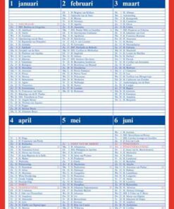MEMENTO NDLS + SAINTS 210X330 -CALENDRIER MENTION DES SAINTS -