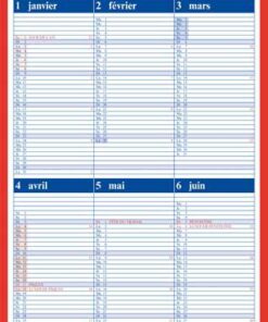MEMENTO FRANCAIS + CONGES 210X230 - CALENDRIER disponible de sept à décembre