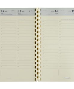AGENDA TIMING SPIRALE 17X22 NR COUVERTURE GENOVA NOIR