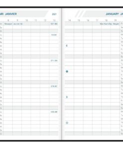 AGENDA ORAPLAN 18* SETA 105X165 1MOIS/2PAGES ASS. MOIS ENCOCHES