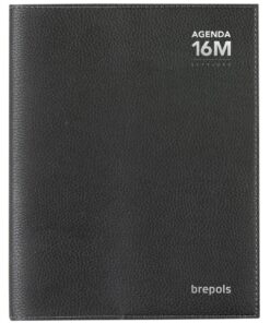 AGENDA BRETIME 16 MOIS SPIR NR 14.5X21CM - SEMAINIER BREPOLS CALPE COUVERTURE NOIRE