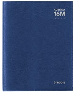 AGENDA BRETIME 16 MOIS SPIR BL BREPOLS - COUVERTURE BLEUE SEMAINIER - 2024/2025