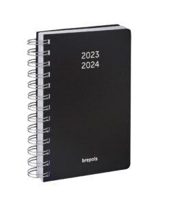 AGENDA SCOLAIRE POLYPROP NOIR - 11.5 X 16.9CM - 352 P 1 PAGE / JOUR - 2024/2025