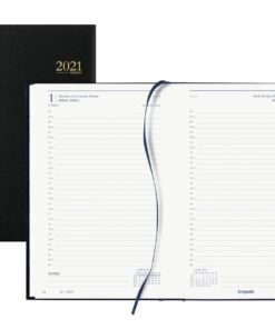 AGENDA SATURNUS 13X21CM NOIR 1 PAGE / JOUR - BREPOLS