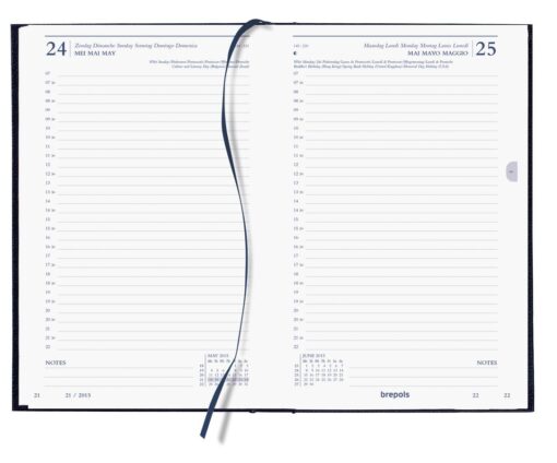 AGENDA SATURNUS 13X21CM BORD 1 PAGE / JOUR - BREPOLS