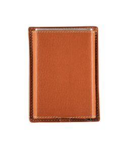 DAKOTA SLIM CARD PROTECTOR FERMETURE ECLAIR COGNAC