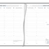 AGENDA BUSINESS FLORENCE NOIR 175X225 1SEMAINE/2PAGES RELIE