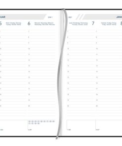 AGENDA BUSINESS FLORENCE NOIR 175X225 1SEMAINE/2PAGES RELIE
